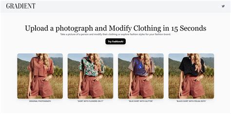 Take a picture of a person, then modify clothing or explore  